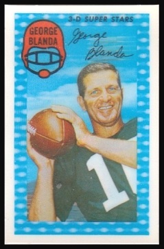 George Blanda 1971 Kelloggs football card