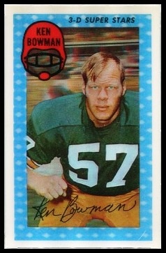 Ken Bowman 1971 Kelloggs football card