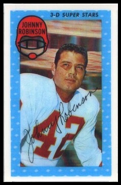 Johnny Robinson 1971 Kelloggs football card