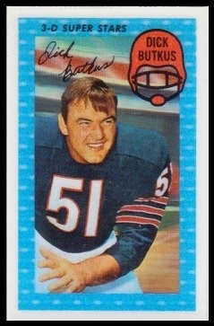 Dick Butkus 1971 Kelloggs football card Dick Butkus 1971 Kelloggs football card