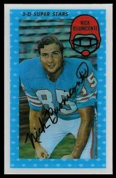 Nick Buoniconti 1971 Kelloggs football card