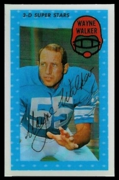 Wayne Walker 1971 Kelloggs football card