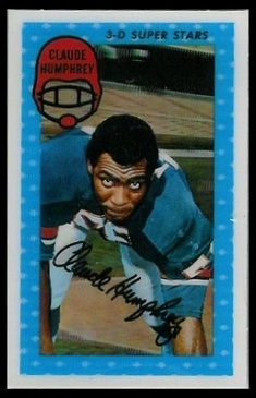 Claude Humphrey 1971 Kelloggs football card