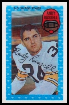 Andy Russell 1971 Kelloggs football card