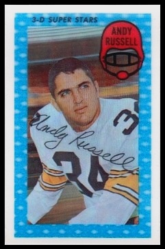 Andy Russell 1971 Kelloggs football card