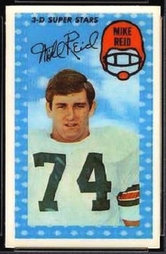 Mike Reid 1971 Kelloggs football card