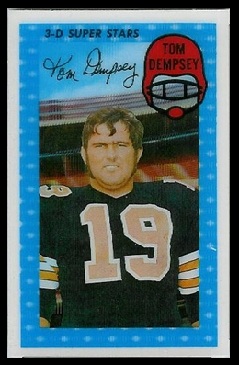 Tom Dempsey 1971 Kelloggs football card Tom Dempsey 1971 Kelloggs football card
