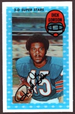 Dick Gordon 1971 Kelloggs football card