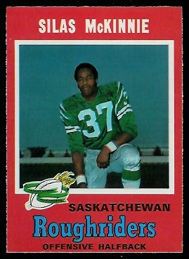 Silas McKinnie 1971 O-Pee-Chee CFL football card