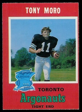 Tony Moro 1971 O-Pee-Chee CFL football card