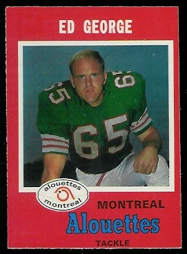 Ed George 1971 O-Pee-Chee CFL football card