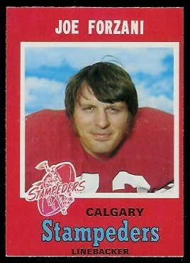 Joe Forzani 1971 O-Pee-Chee CFL football card