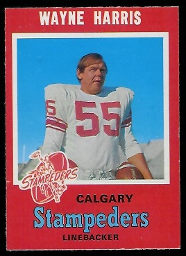 Wayne Harris 1971 O-Pee-Chee CFL football card