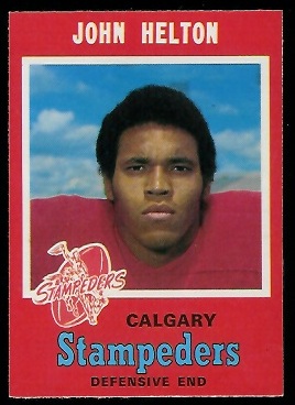 John Helton 1971 O-Pee-Chee CFL football card