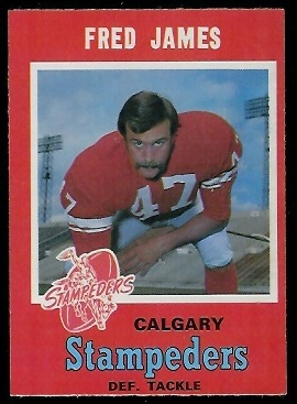 Fred James 1971 O-Pee-Chee CFL football card