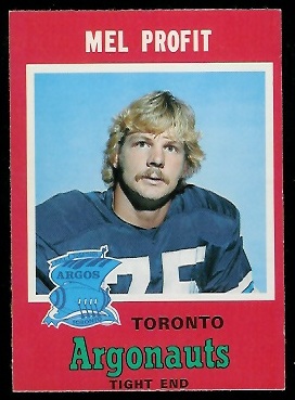 Mel Profit 1971 O-Pee-Chee CFL football card