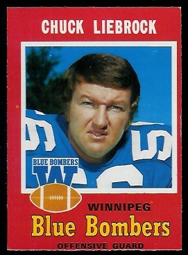 Chuck Liebrock 1971 O-Pee-Chee CFL football card