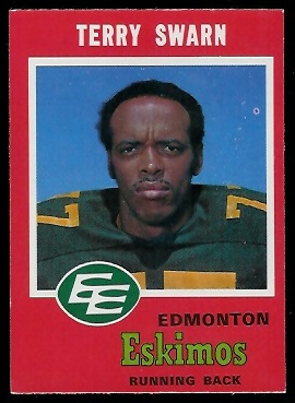 Terry Swarn 1971 O-Pee-Chee CFL football card