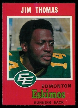 Jim Thomas 1971 O-Pee-Chee CFL football card