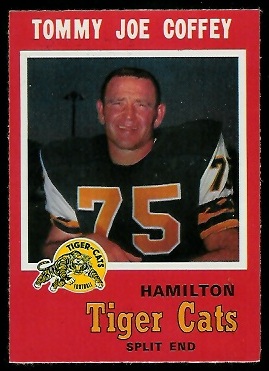 Tommy Joe Coffey 1971 O-Pee-Chee CFL football card