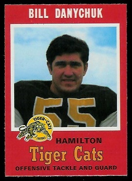 Bill Danychuk 1971 O-Pee-Chee CFL football card