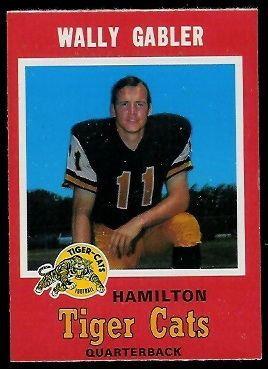 Wally Gabler 1971 O-Pee-Chee CFL football card