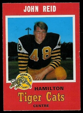 John Reid 1971 O-Pee-Chee CFL football card