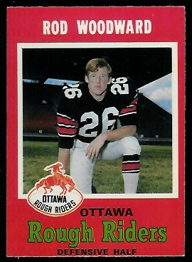 Rod Woodward 1971 O-Pee-Chee CFL football card