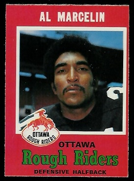 Al Marcelin 1971 O-Pee-Chee CFL football card