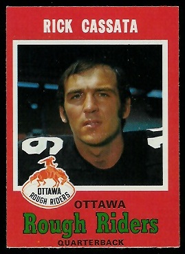 Rick Cassata 1971 O-Pee-Chee CFL football card
