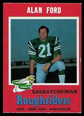 Alan Ford 1971 O-Pee-Chee CFL football card