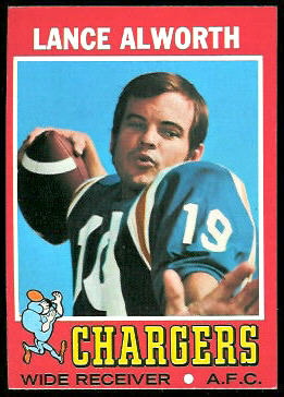 Lance Alworth 1971 Topps football card