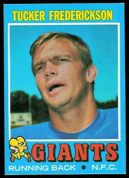 Tucker Frederickson 1971 Topps football card