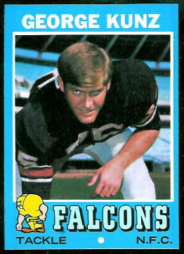 George Kunz 1971 Topps football card