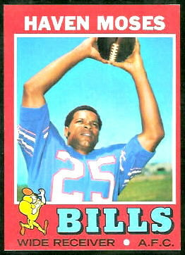 Haven Moses 1971 Topps football card