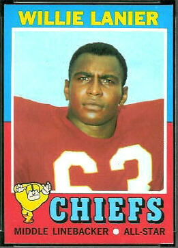 Willie Lanier 1971 Topps football card