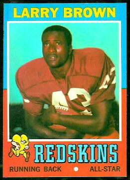 Larry Brown 1971 Topps football card