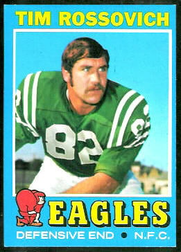 Tim Rossovich 1971 Topps football card Tim Rossovich 1971 Topps football card