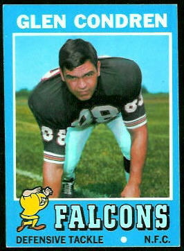 Glen Condren 1971 Topps football card