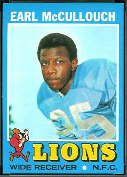 Earl McCullouch 1971 Topps football card