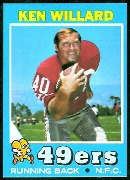 Ken Willard 1971 Topps football card