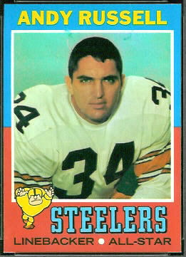 Andy Russell 1971 Topps football card