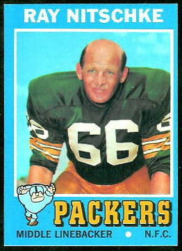 Ray Nitschke 1971 Topps football card