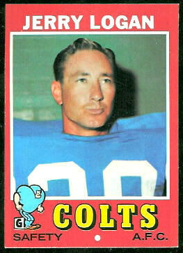 Jerry Logan 1971 Topps football card
