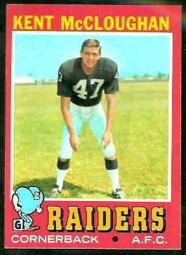 Kent McCloughan 1971 Topps football card