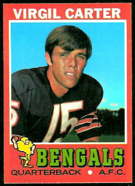 Virgil Carter 1971 Topps football card