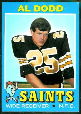 Al Dodd 1971 Topps football card