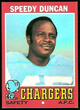 Speedy Duncan 1971 Topps football card