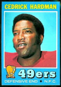 Cedrick Hardman 1971 Topps football card Cedrick Hardman 1971 Topps football card