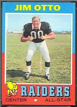 Jim Otto 1971 Topps football card